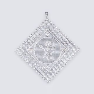 An extraordinary Diamond Pendant 'La Broderie'