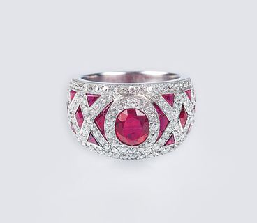 A Ruby Diamond Ring