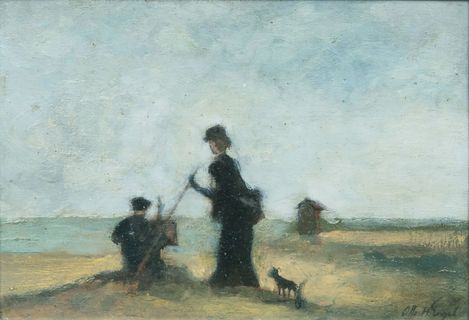 The painter on the Beach