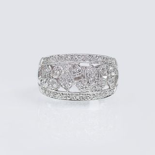 A Diamond Ring with Flowers