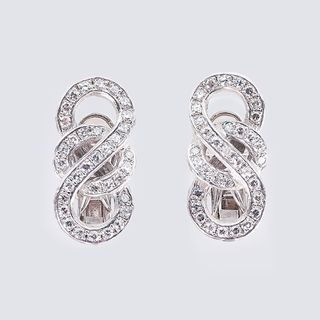 A Pair of Diamond Earclips