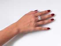 A Vintage Diamond Ring with central Solitaire Diamond - image 2