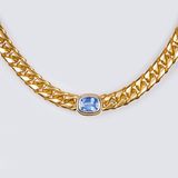 A Gold Necklace with Sapphire - image 1