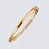 A Modern Golden Bangle Bracelet with Diamonds - image 1