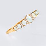 An antique Opal Diamond Bangle Bracelet - image 2