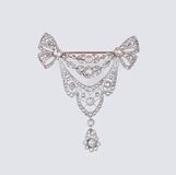 An Art Nouveau Diamond Brooch - image 1