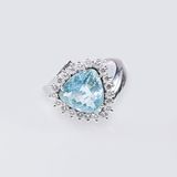 Aquamarin-Brillant-Ring - Bild 1