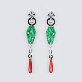 A Pair of long Earpendants in the Style of Art-déco - image 1