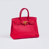 A Birkin Bag 35 Red - image 1