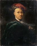 Portrait eines Herren mit rotem Barett