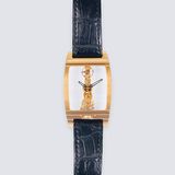 A rare Tonneau Skeleton Gentlemen's Wristwatch  'Golden Bridge' in Roségold - image 1