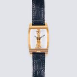 Seltene Tonneau Skeleton Herren-Armbanduhr 'Golden Bridge' in Roségold - Bild 1