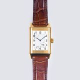 Große Herren-Armbanduhr  'Reverso' in Gelbgold mit Datum und Gangreserve - Bild 1