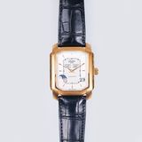 A Roségold Gentlemen's Wristwatch 'Senator Karree' with Perpetual Calendar