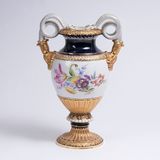 A Vase with Double Snake Handles and Flower Bouquets - image 2