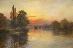 Sonnenuntergang über dem Fluss - Bild 1
