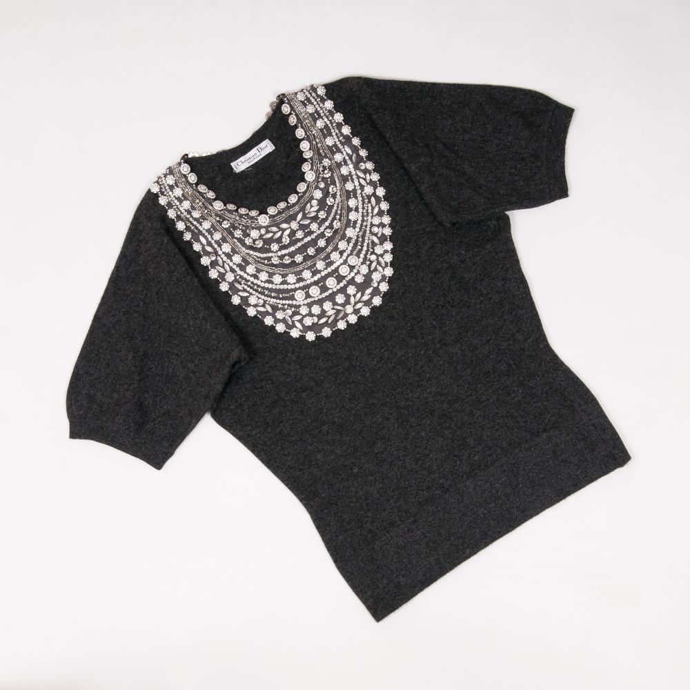 A Cashmere Pullover with Swarovski Crystals