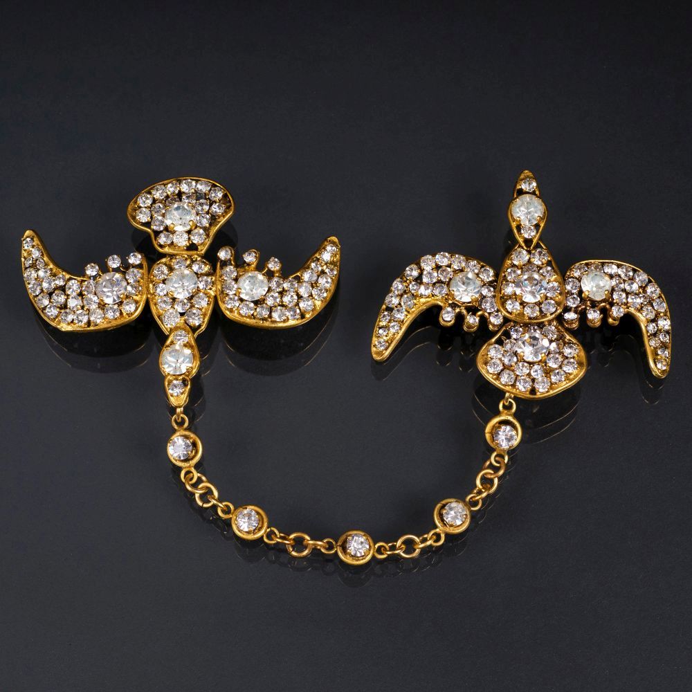 A Brooch 'Broche Double' with Seagulls