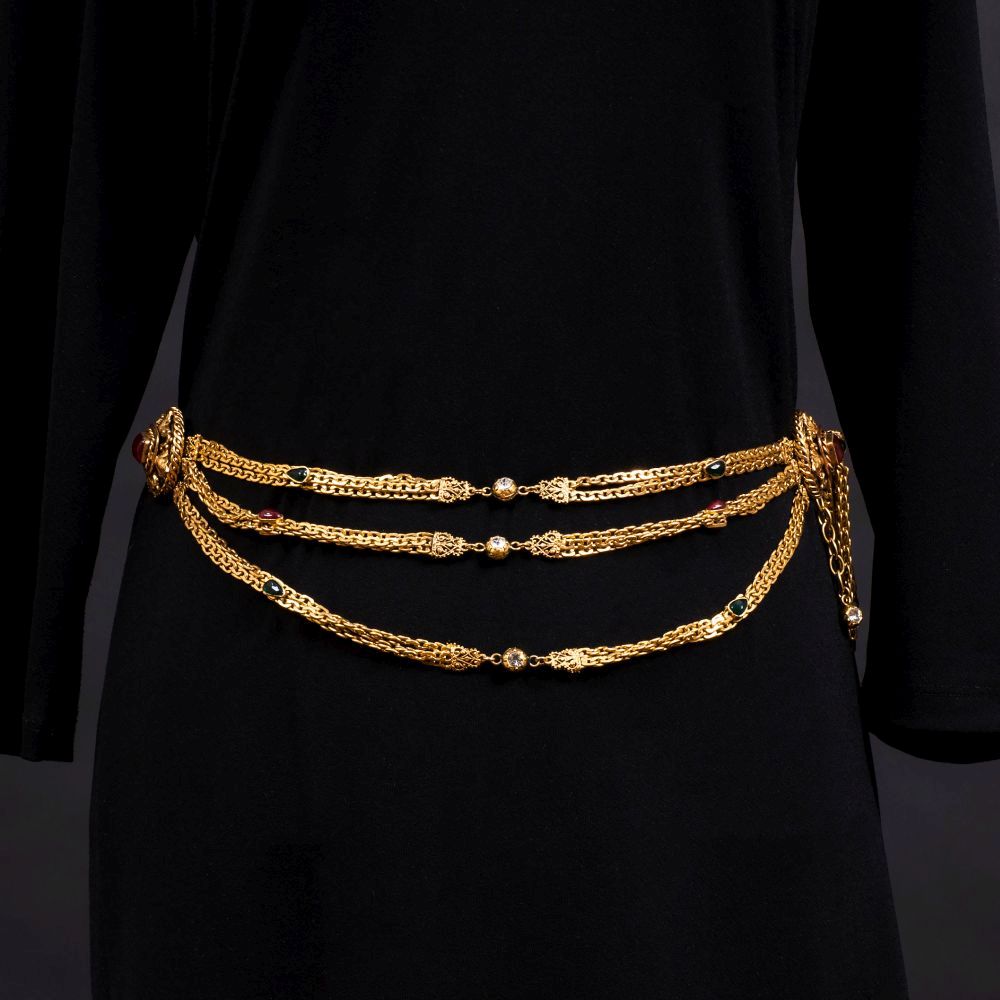 Chain Belt mit Strass und Farbsteinen im Byzantinischen Stil