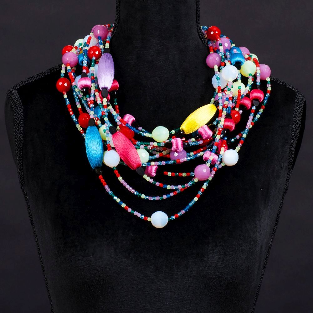 A Colourful Casdace Necklace