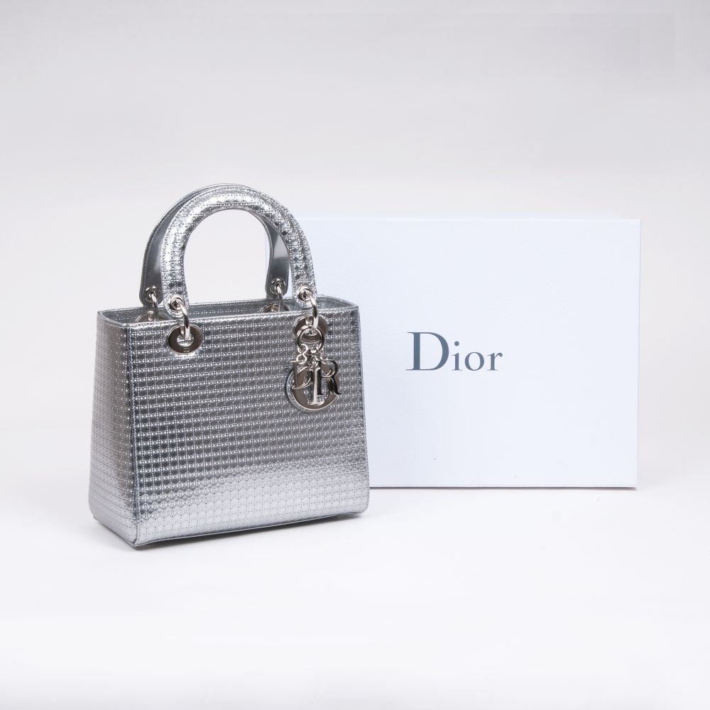 Lady Dior Bag Silver Perforated - Bild 2