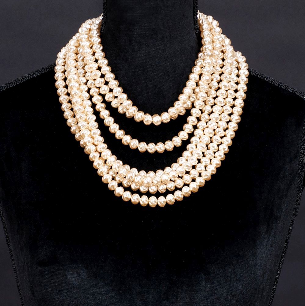 A Rive Gauche Faux Pearls Cascades Necklace