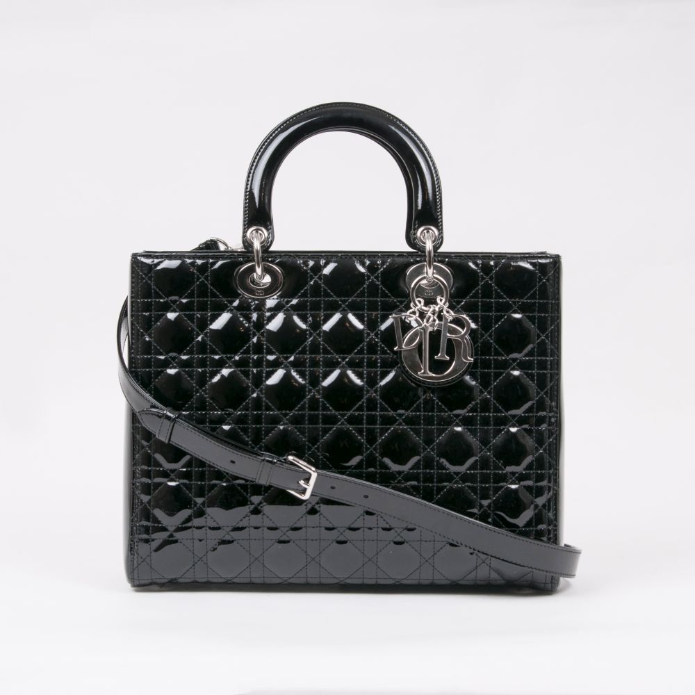 Christian Dior - A Lady Dior Bag Black A Lady Dior Bag Black