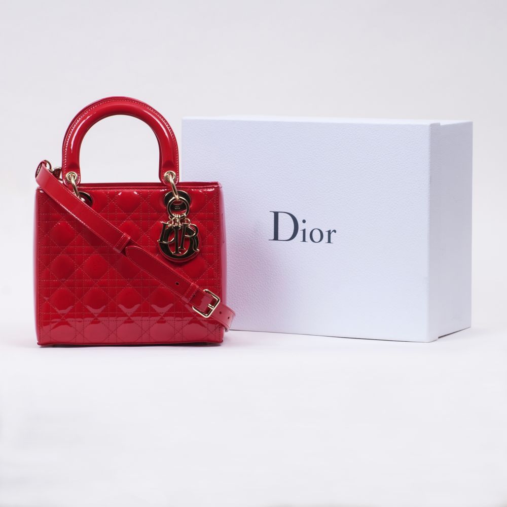 Lady Dior Bag Kirschrot - image 2