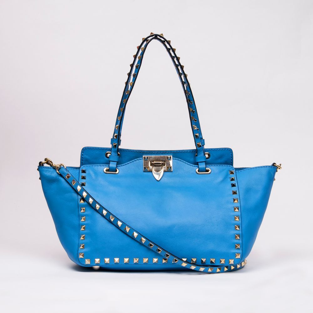 Rockstud Tote Bag Türkisblau