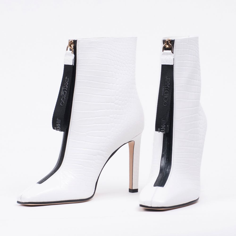 Jimmy Choo - A Pair of white Highheels Booties Macel 100 A Pair of white Highheels Booties Macel 100