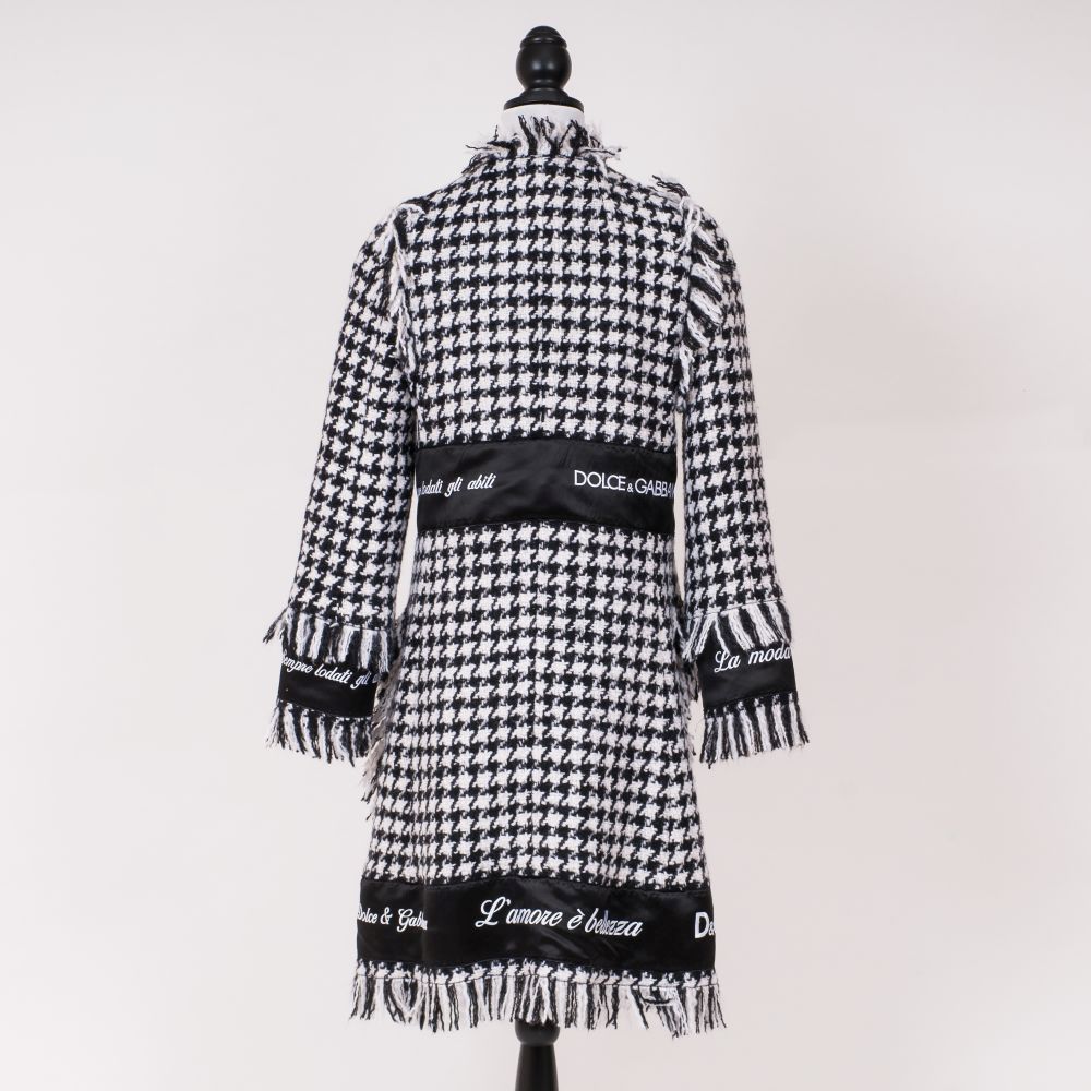 A Lana Houndstooth Coat in Black and White - image 2