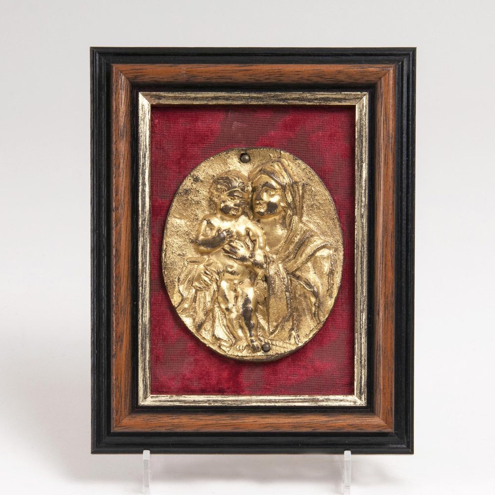 A Baroque Plaque 'Mary with Child'