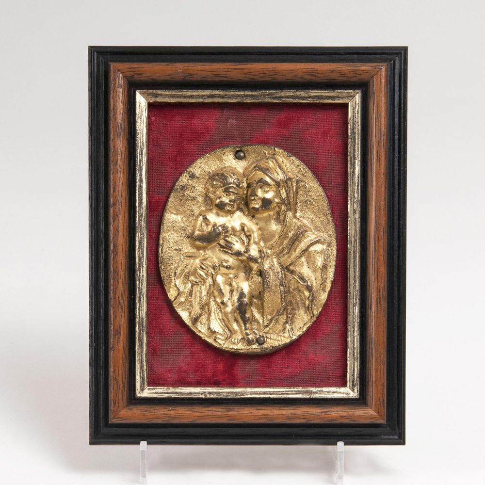 Barocke Plakette 'Maria mit Kind' Barocke Plakette 'Maria mit Kind'