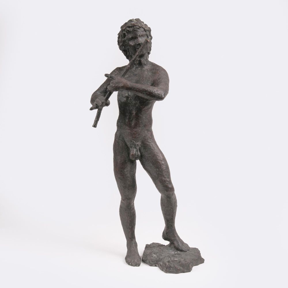 A Figure 'Nude Youth with Flute'