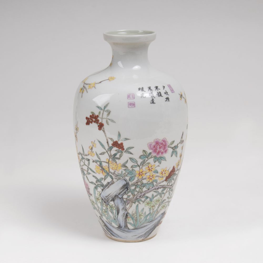 Kleine chinesische Balustervase - Bild 2