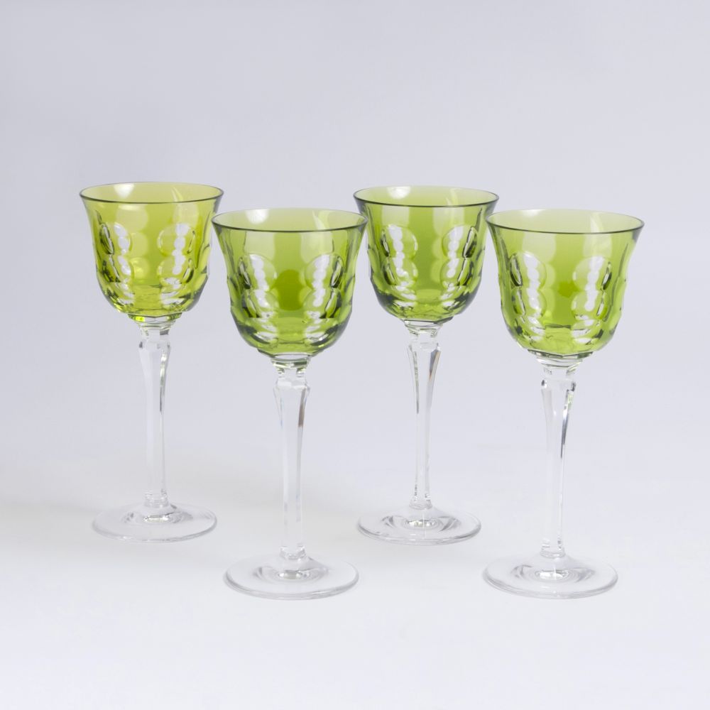 A Set of 13 Christofle Wine Glasses 'Kawali'