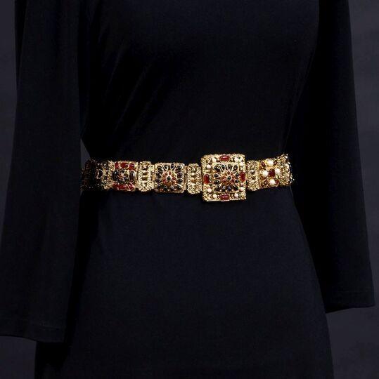 Chain Belt mit Filigree-Dekor im byzantinischen Stil