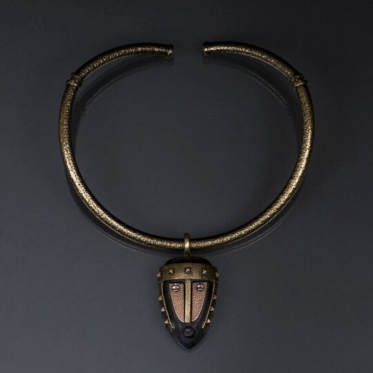 Tribal Mask Collar Necklace