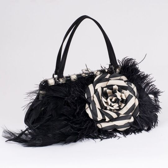 A Bag with Fabric Flower