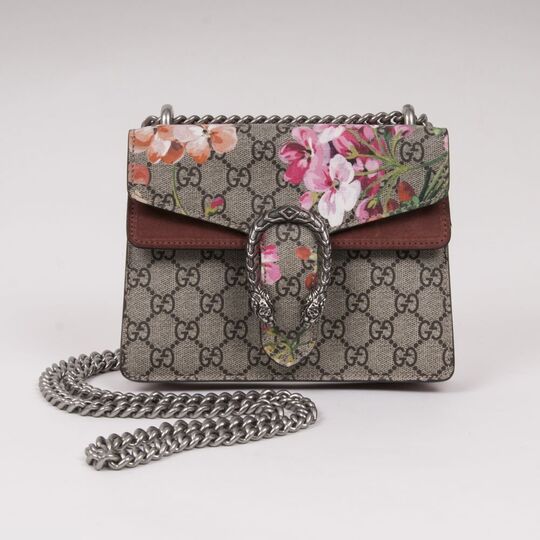 An Iconic Dionysus Mini Bag with Flower Print