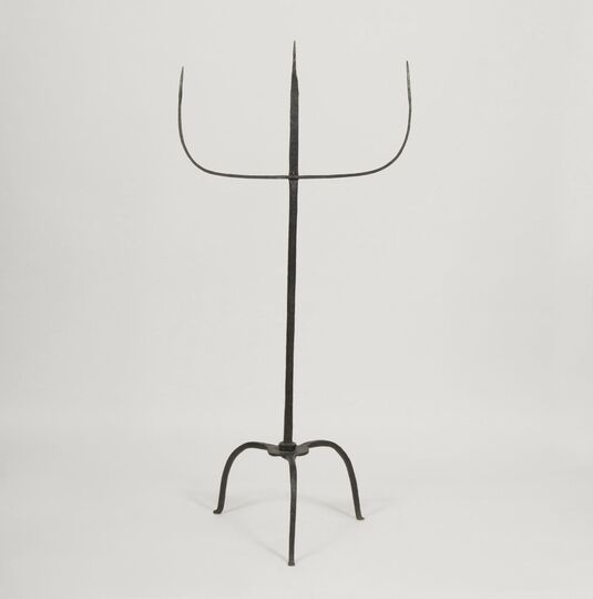 A large Gothic Wrought Iron Candelabra