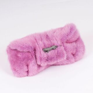 A Pink Mink Flap Bag