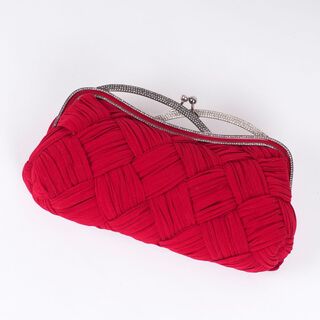 A Red Fabric Clutch for the Evening