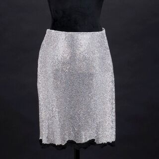 A Mini Skirt with Allover Swarovski Crystals