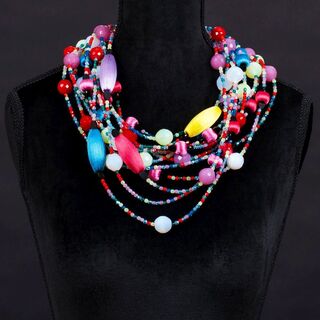 A Colourful Casdace Necklace