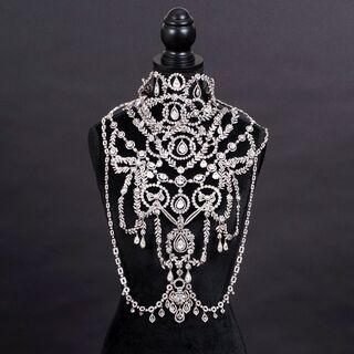 A Grande Neck and Chest Jewellery with Swarovski Crystals