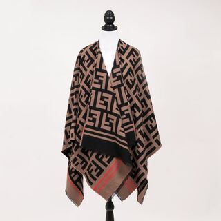 FF Logo Jacquard Poncho