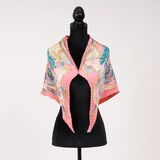 A Pleated Silk Scarf 'Europe' - image 1