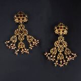 A Pair of Gossens Earpendants in Byzantine Style