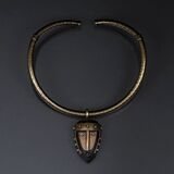 Tribal Mask Collar Necklace - image 1